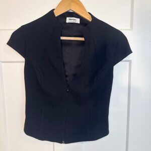 Showpo Black Zip-Front Top